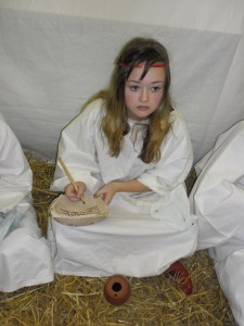 Writing on an ostracon